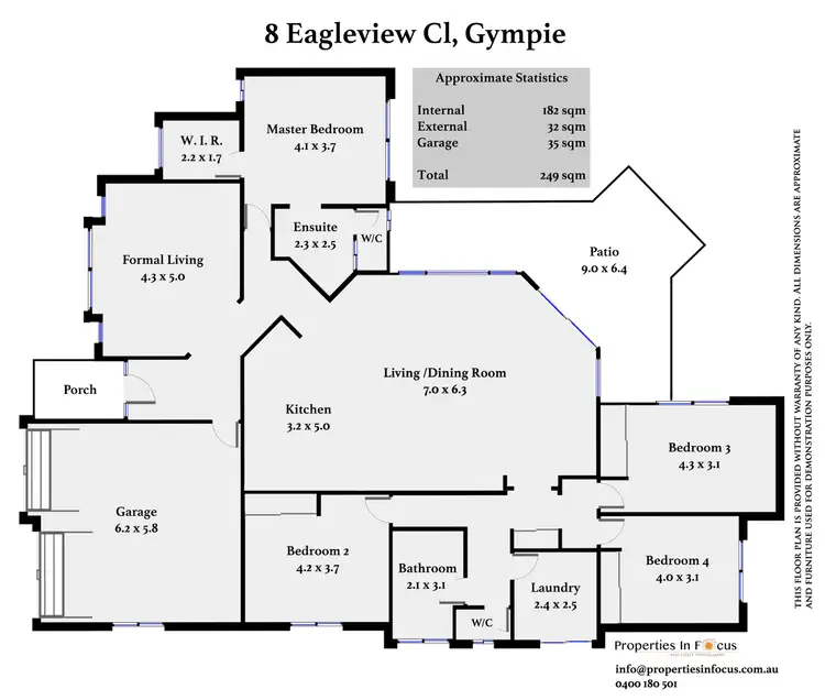 Floorplan of Homely house listing, 8 Eagleview Cl, Gympie QLD 4570