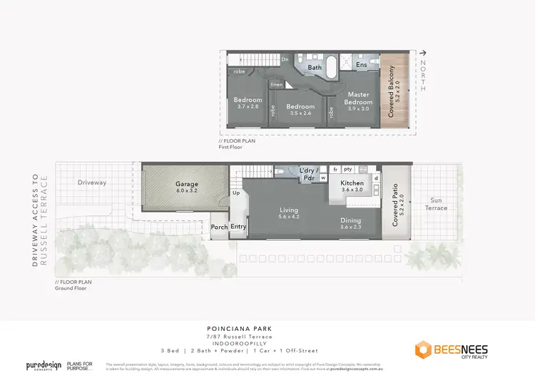 Floorplan of Homely townhouse listing, 7/87 Russell Tce, Indooroopilly QLD 4068