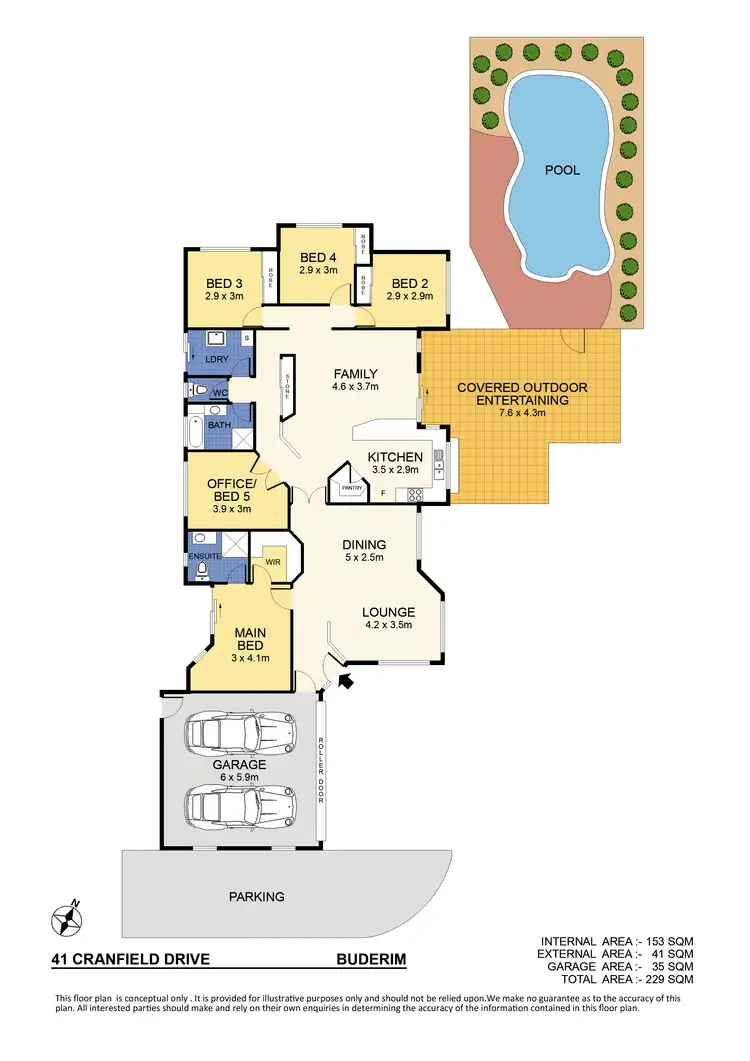 Floorplan of Homely house listing, 41 Cranfield Drive, Buderim QLD 4556