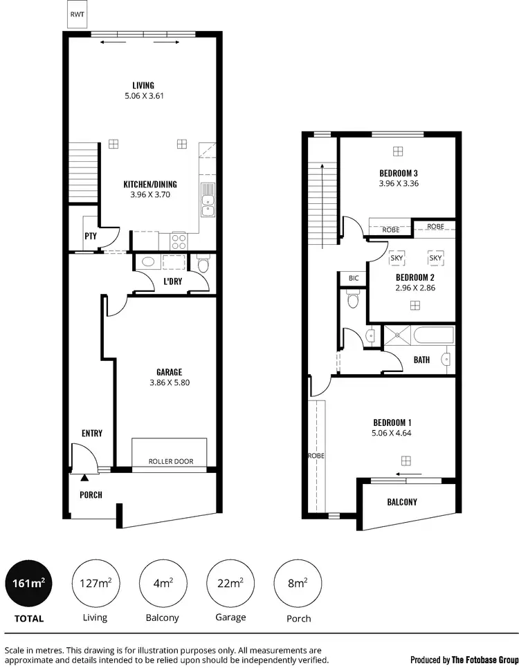 Floorplan of Homely townhouse listing, Unit 3/10 The Avenue, Athol Park SA 5012