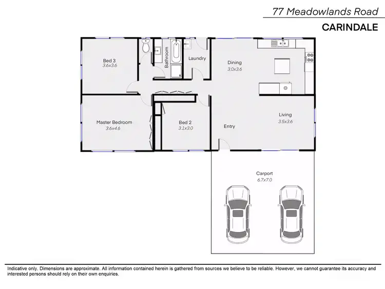 Floorplan of Homely house listing, 77 Meadowlands Rd, Carindale QLD 4152