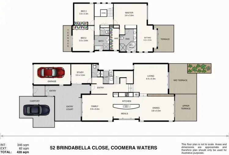Floorplan of Homely house listing, 52 Brindabella Cl, Coomera Waters QLD 4209