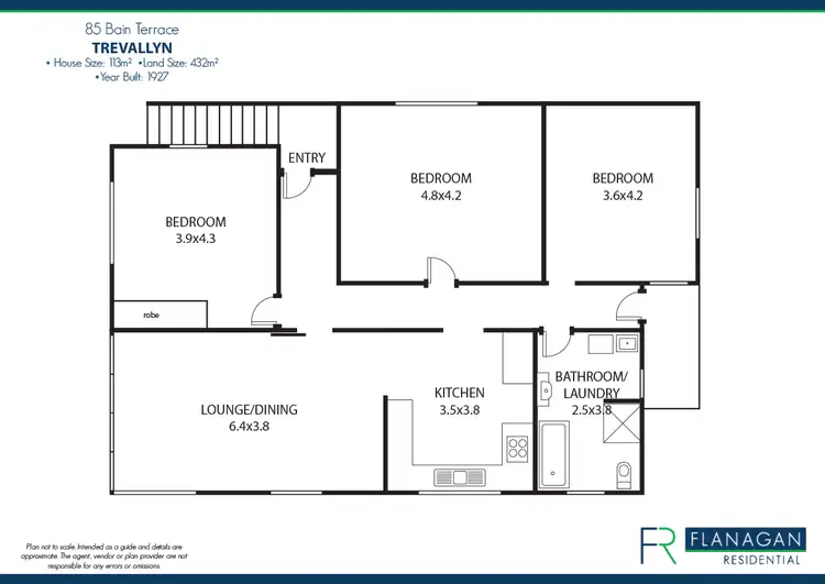 Floorplan of Homely house listing, 85 Bain Tce, Trevallyn TAS 7250