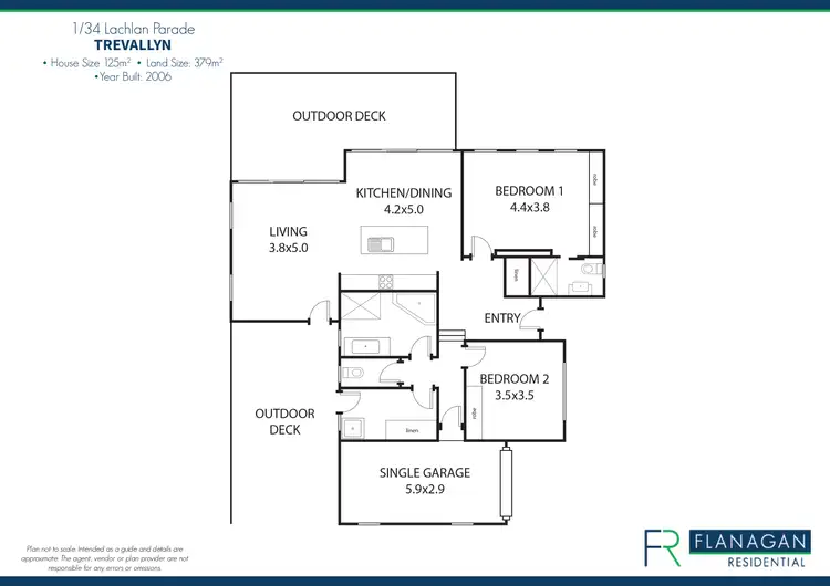 Floorplan of Homely townhouse listing, Unit 1/34 Lachlan Pde, Trevallyn TAS 7250