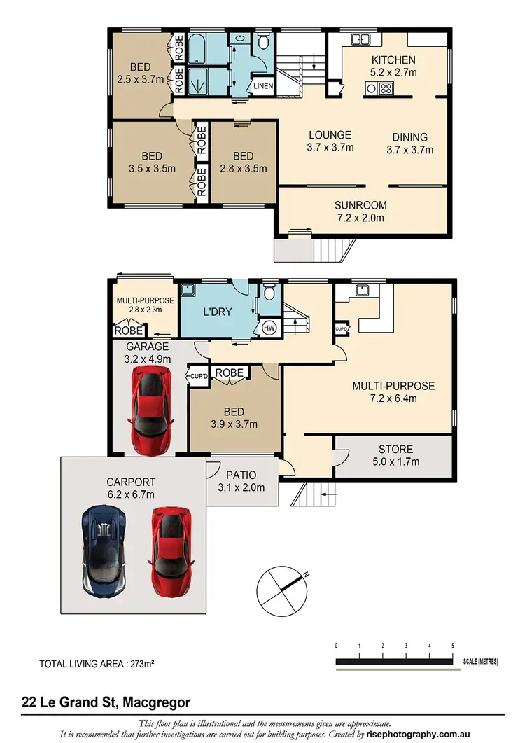 Floorplan of Homely house listing, 22 Le Grand St, Macgregor QLD 4109