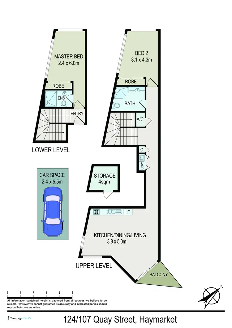 Floorplan of Homely apartment listing, Unit 124/107-121 Quay St, Haymarket NSW 2000