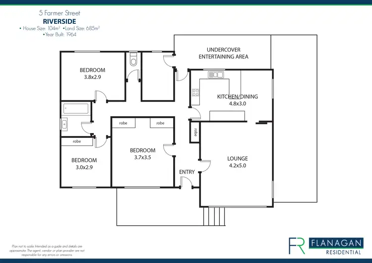 Floorplan of Homely house listing, 5 Farmer St, Riverside TAS 7250