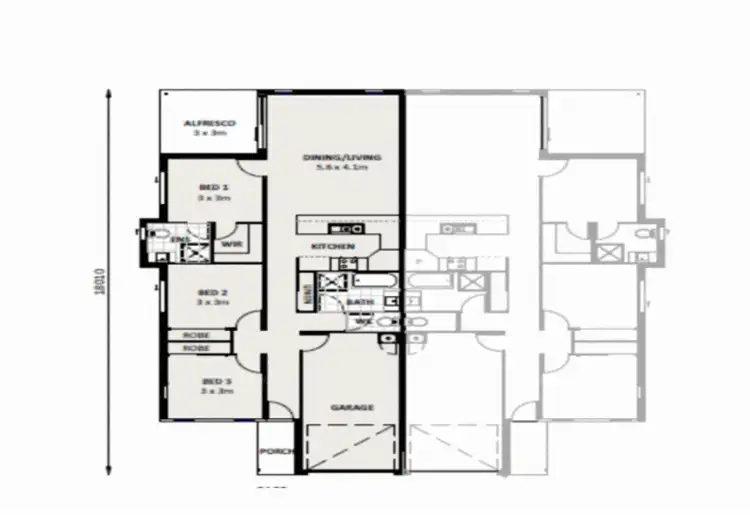 Floorplan of Homely semi-detached listing, Unit 2/78 Furness Rd, Southside QLD 4570
