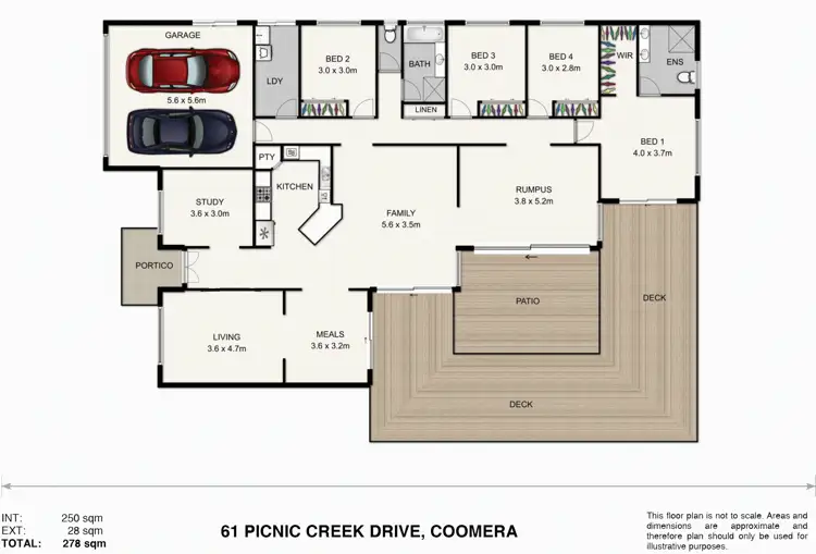 Floorplan of Homely house listing, 61 Picnic Creek Dr, Coomera QLD 4209