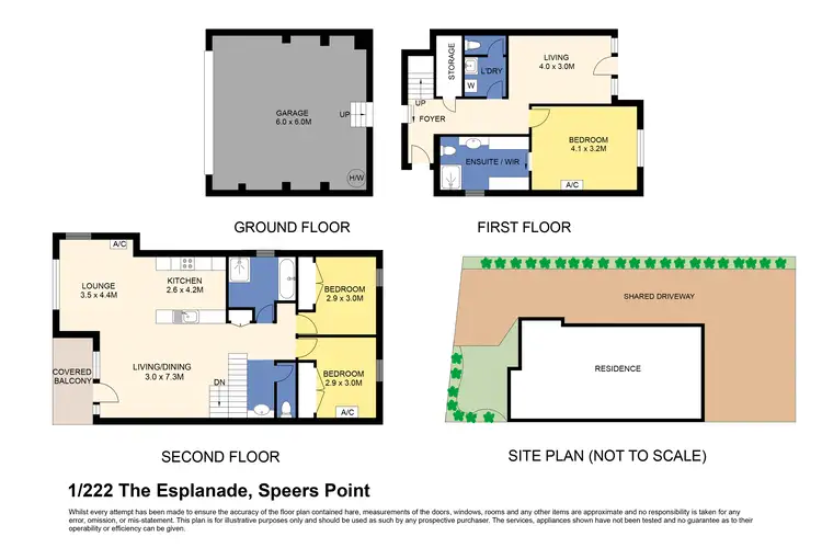Floorplan of Homely unit listing, 1/222 The Esplanade, Speers Point NSW 2284