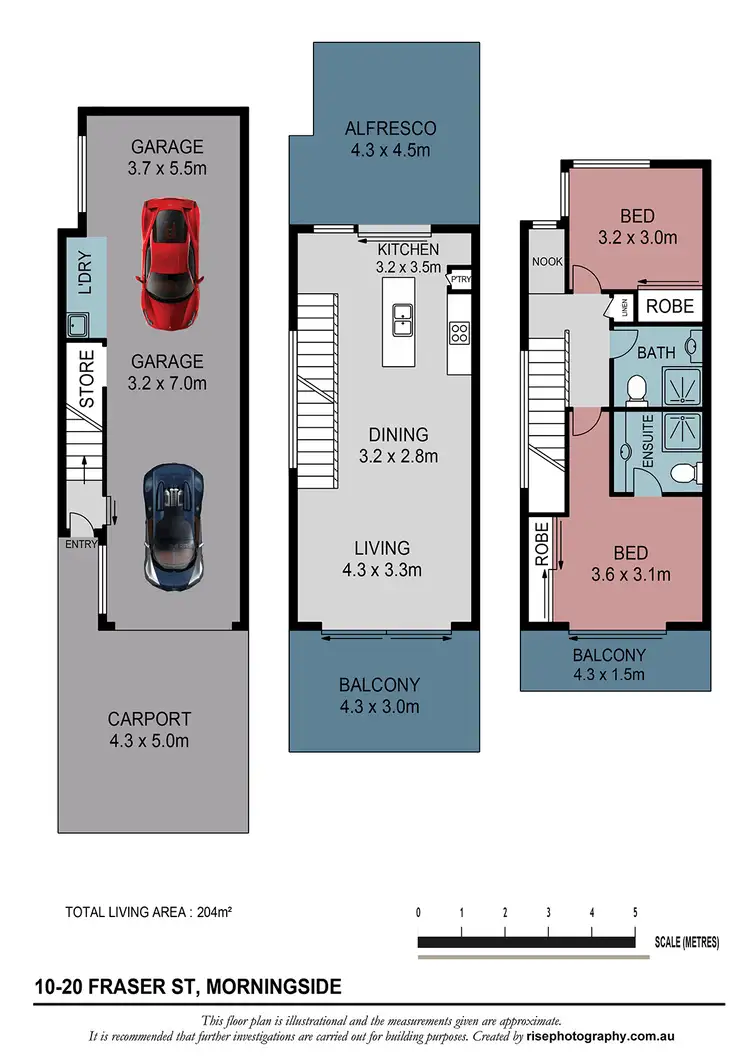 Floorplan of Homely townhouse listing, 20/20 Fraser St, Morningside QLD 4170