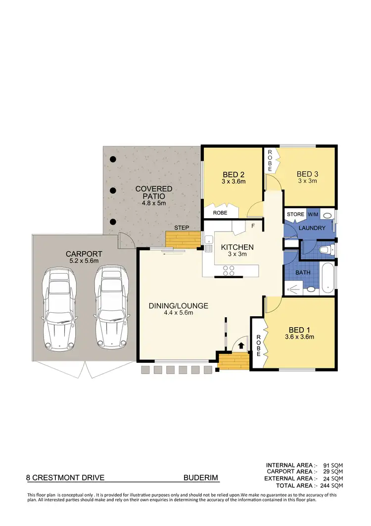 Floorplan of Homely house listing, 1/8 Crestmont Drive, Buderim QLD 4556