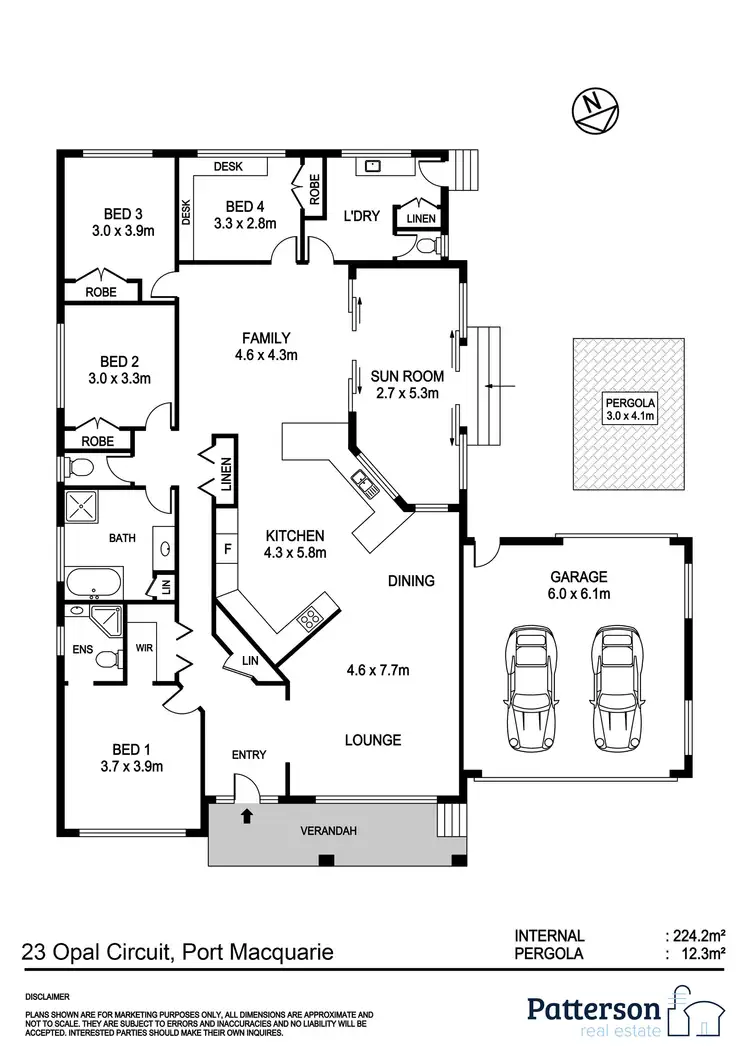 Floorplan of Homely house listing, 23 Opal Cct, Port Macquarie NSW 2444