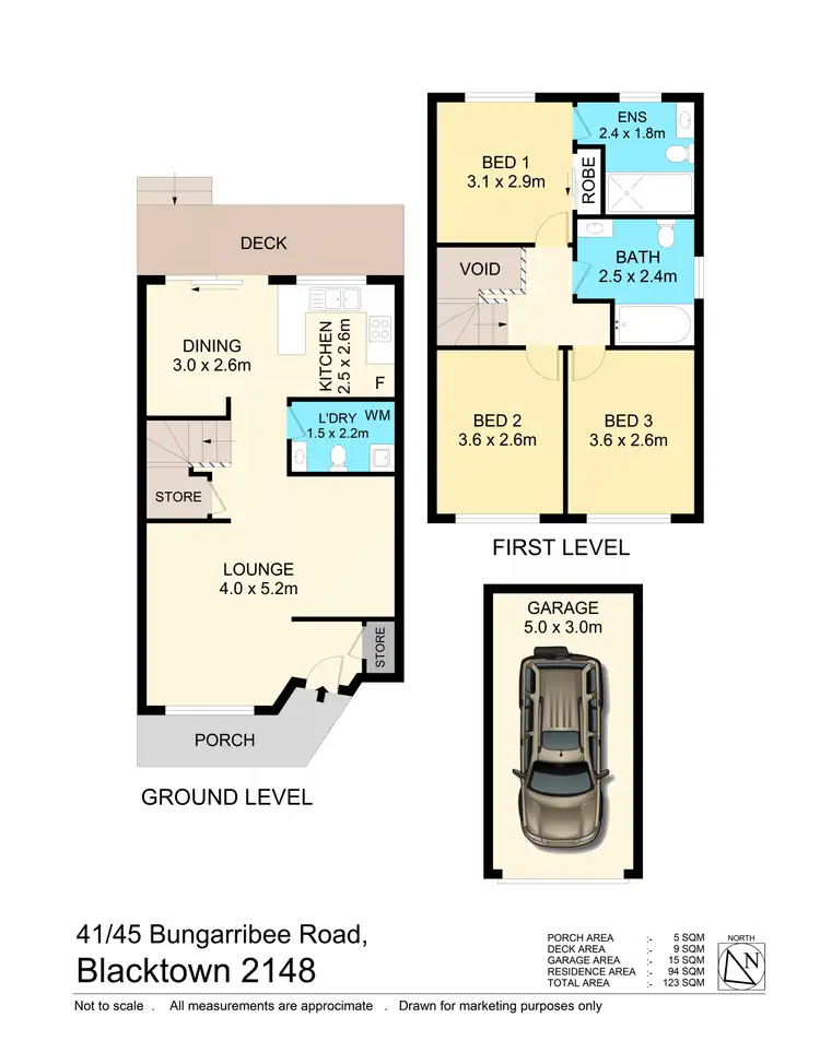Floorplan of Homely townhouse listing, 41/45 Bungarribee Rd, Blacktown NSW 2148