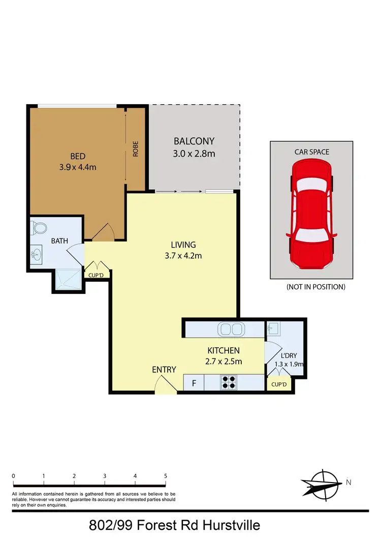 Floorplan of Homely apartment listing, Unit 802/99 Forest Rd, Hurstville NSW 2220