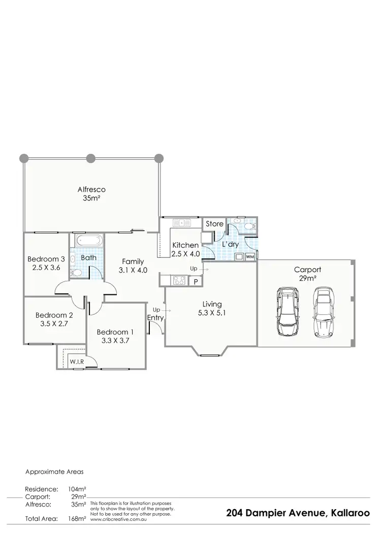 Floorplan of Homely house listing, 204 Dampier Ave, Kallaroo WA 6025