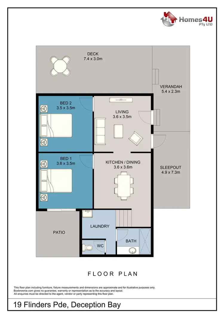 Floorplan of Homely house listing, 19 Flinders Pde, Deception Bay QLD 4508