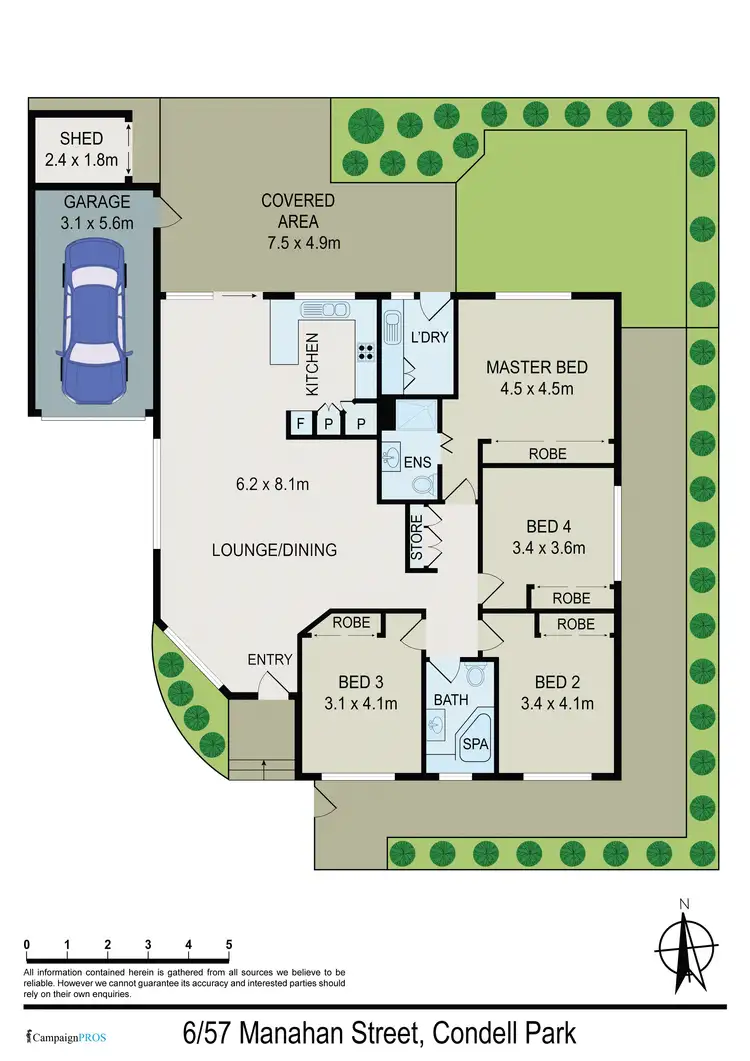 Floorplan of Homely villa listing, Unit 6/57 Manahan St, Condell Park NSW 2200