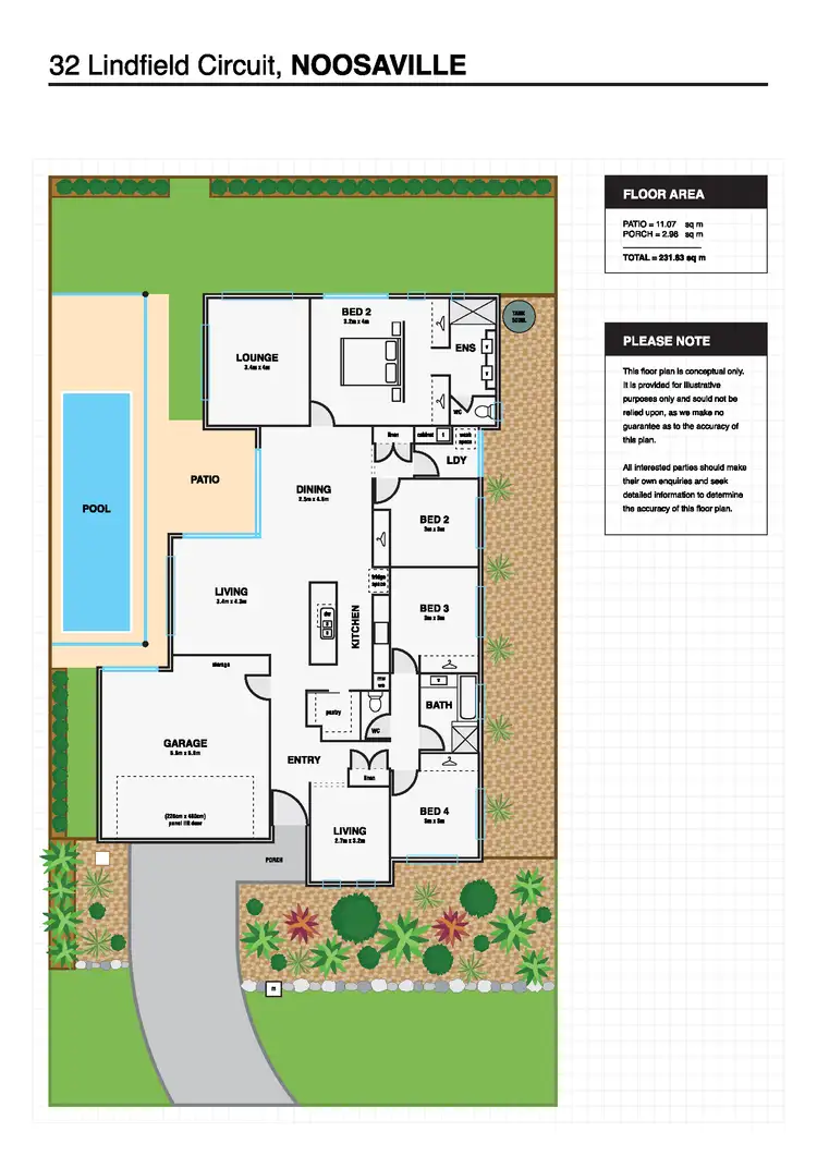 Floorplan of Homely house listing, 32 Lindfield Cct, Noosaville QLD 4566