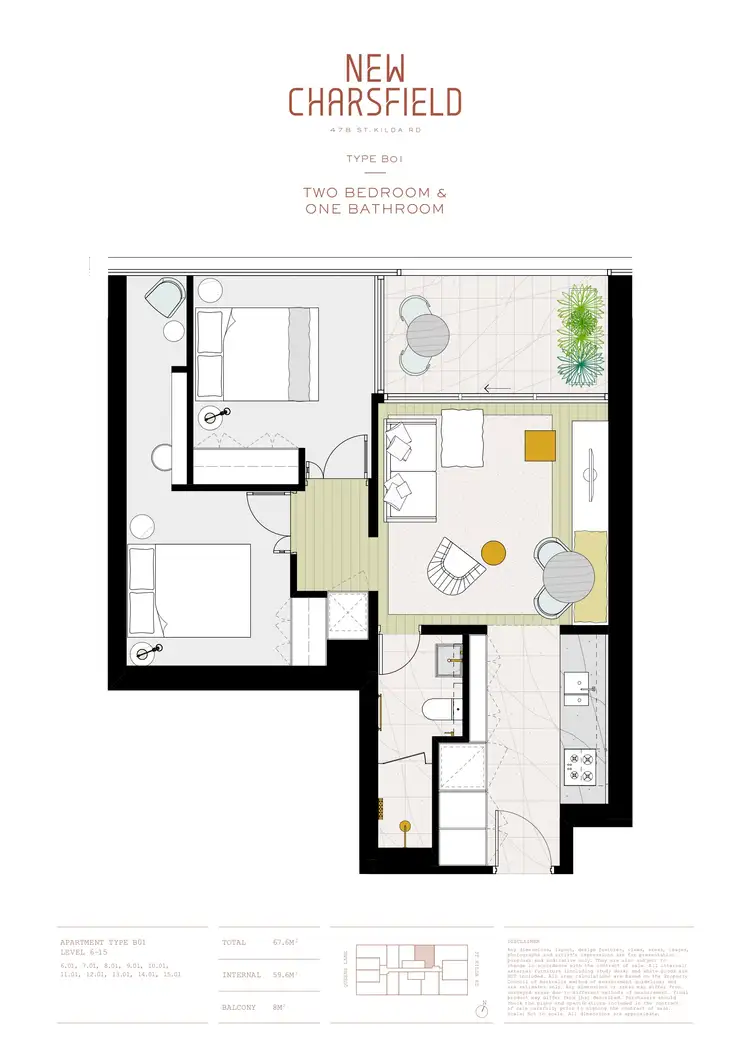 Floorplan of Homely apartment listing, 706/478 St Kilda Rd, Melbourne VIC 3004