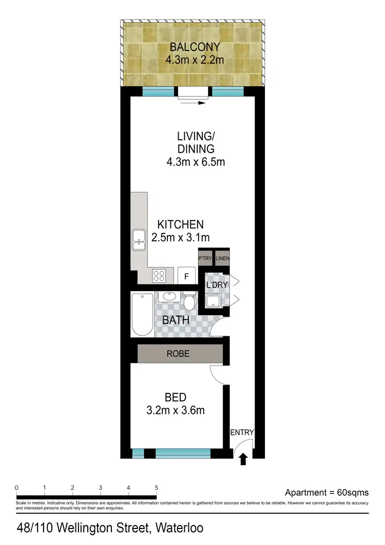 Floorplan of Homely unit listing, 48/110 Wellington St, Waterloo NSW 2017