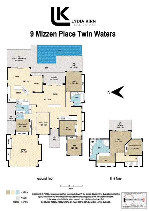 Floorplan of Homely house listing, 9 Mizzen Pl, Twin Waters QLD 4564