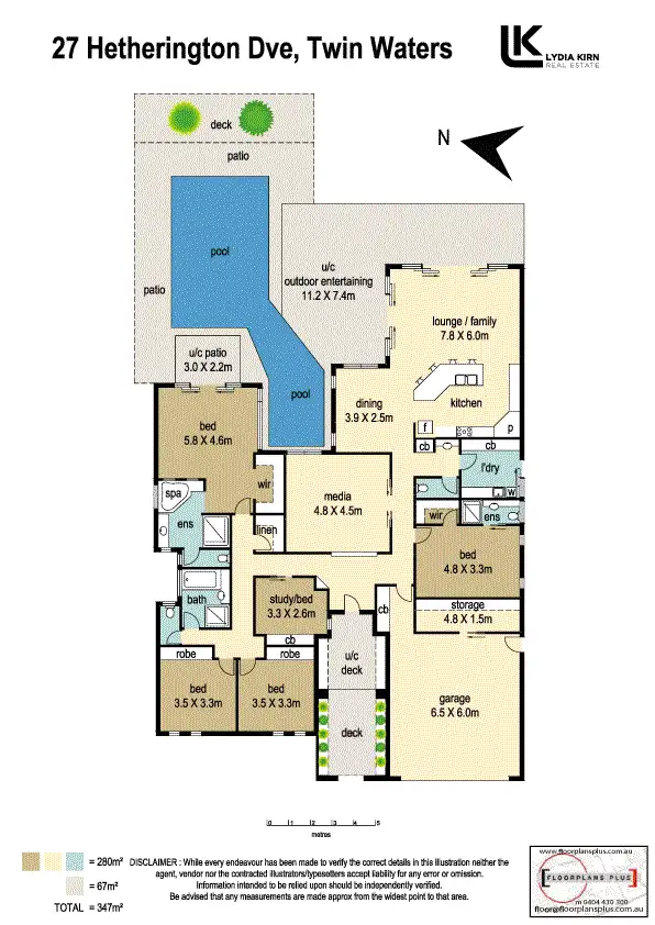 Floorplan of Homely house listing, 27 Hetherington Dr, Twin Waters QLD 4564