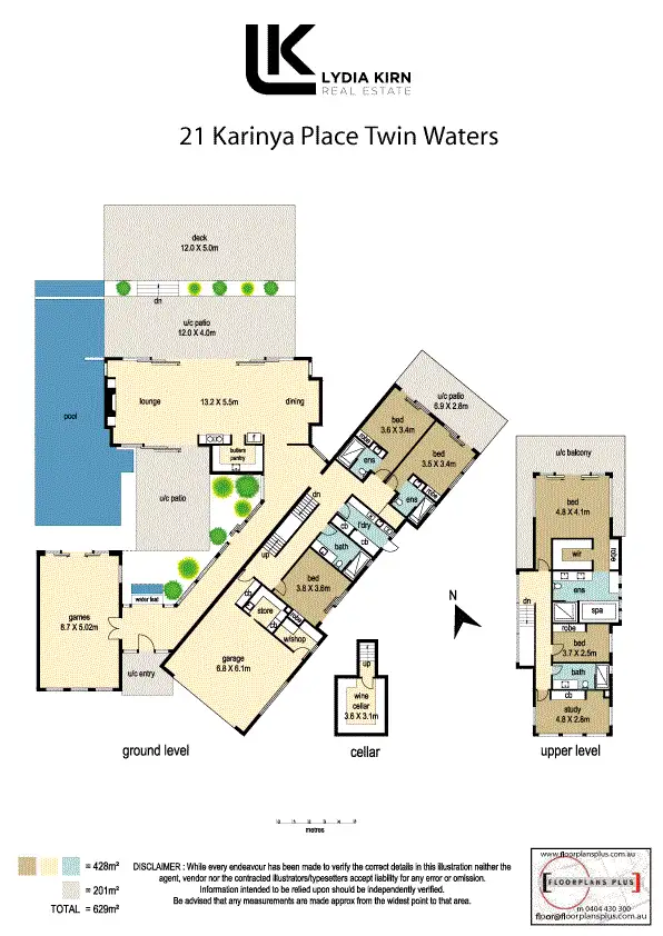 Floorplan of Homely house listing, 21 Karinya Pl, Twin Waters QLD 4564