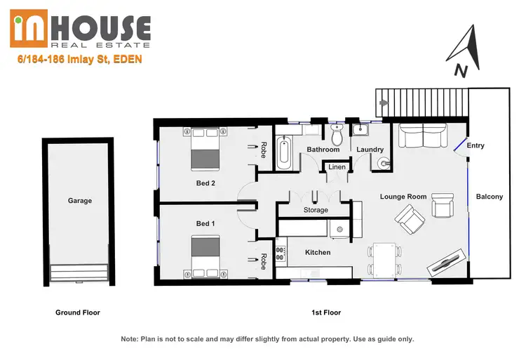 Floorplan of Homely unit listing, 6/184-186 Imlay Street, Eden NSW 2551