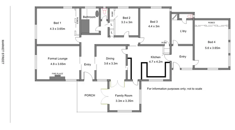Floorplan of Homely house listing, 36 Market St, Benalla VIC 3672