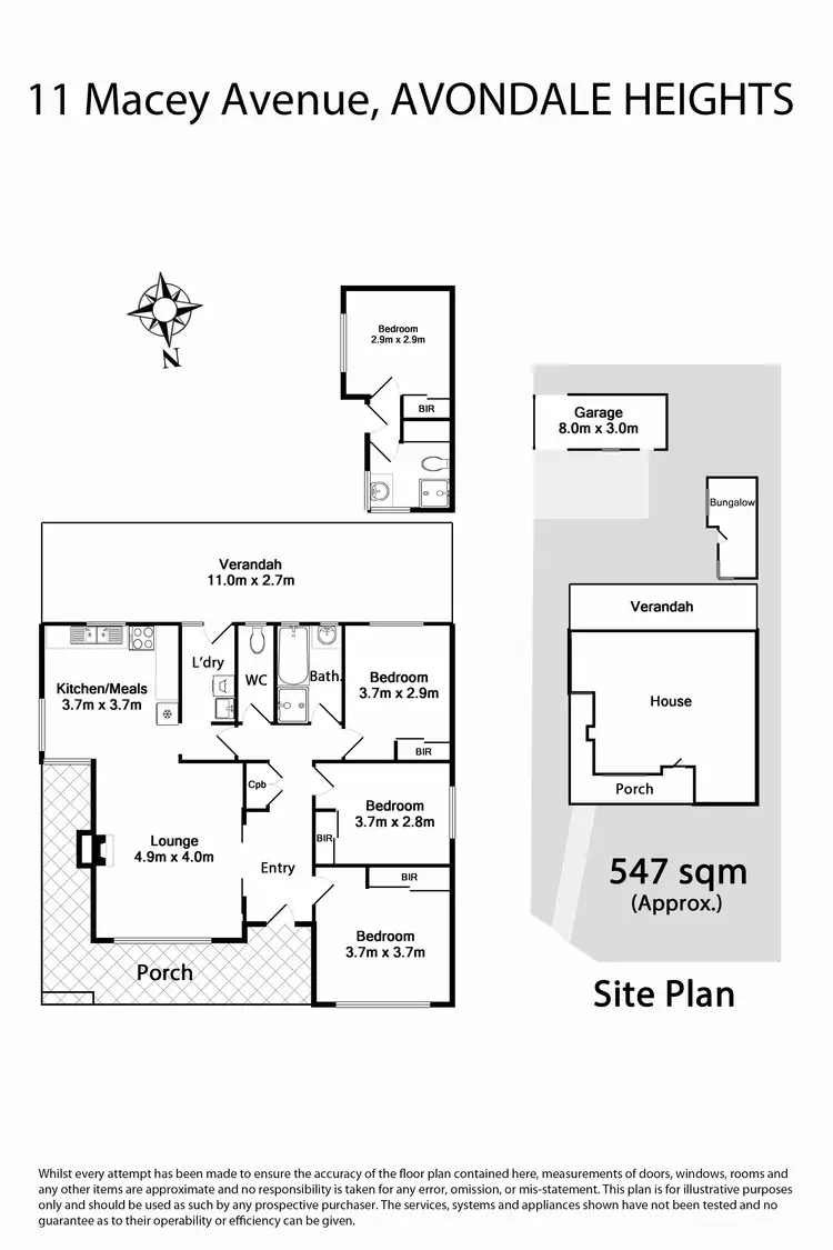 Floorplan of Homely house listing, 11 Macey Avenue, Avondale Heights VIC 3034