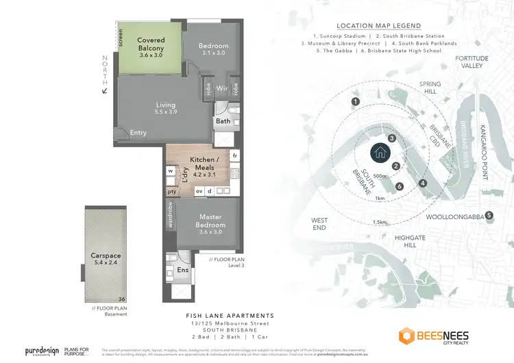 Floorplan of Homely apartment listing, 13/125 Melbourne St, South Brisbane QLD 4101