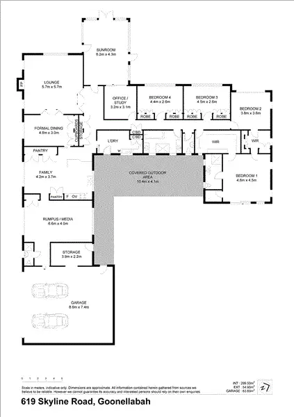 Floorplan of Homely house listing, 619 Skyline Rd, Goonellabah NSW 2480