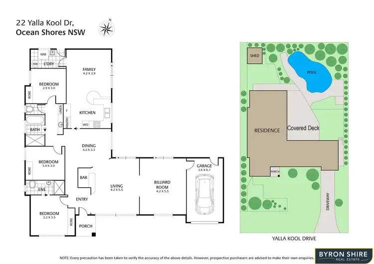 Floorplan of Homely house listing, 22 Yalla Kool Dr, Ocean Shores NSW 2483