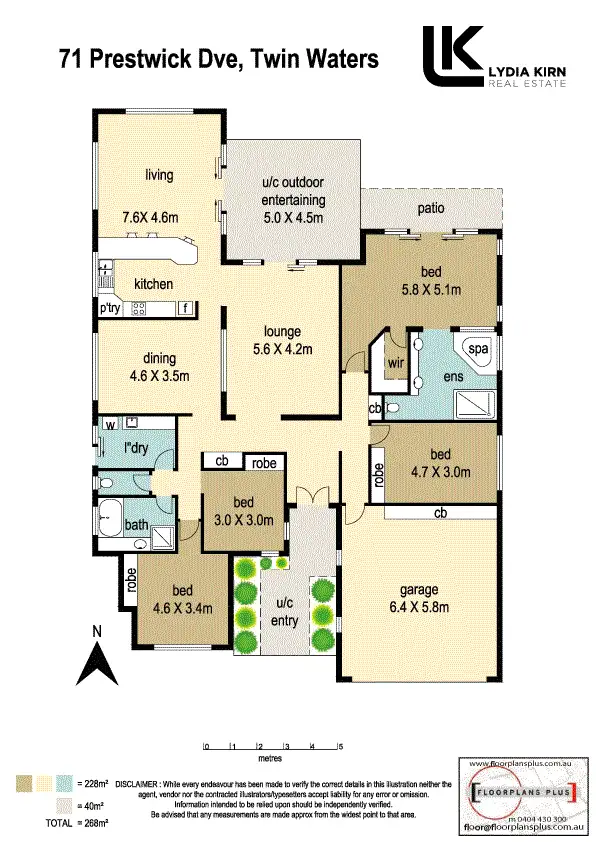 Floorplan of Homely house listing, 71 Prestwick Dr, Twin Waters QLD 4564