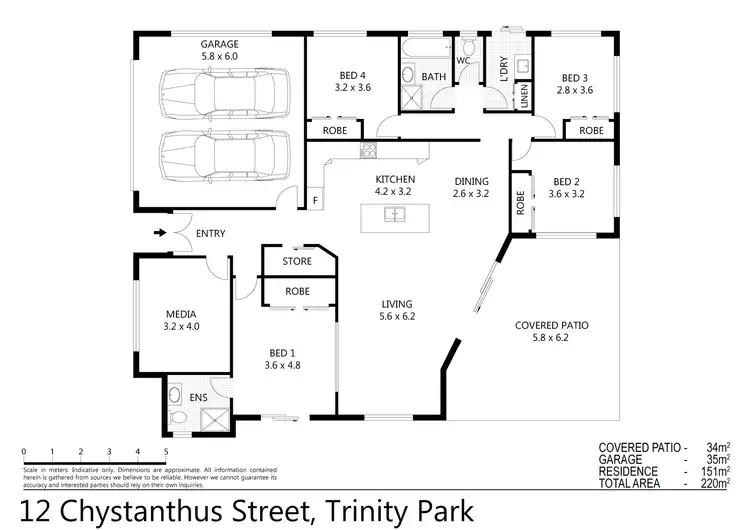 Floorplan of Homely house listing, 12 Chystanthus St, Trinity Park QLD 4879