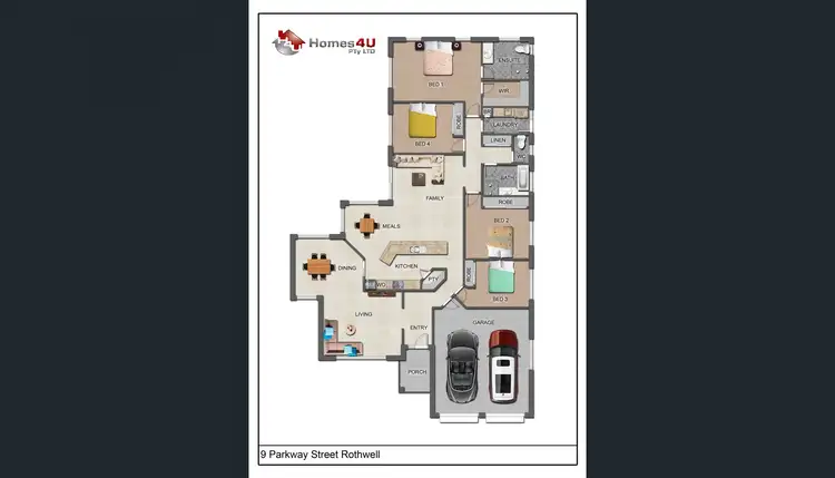 Floorplan of Homely house listing, 9 Parkway St, Rothwell QLD 4022