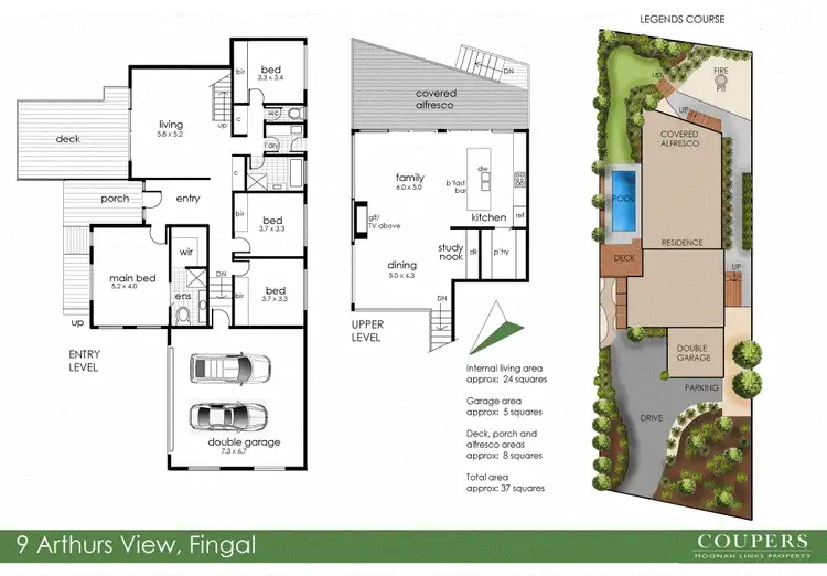 Floorplan of Homely house listing, 9 Arthurs View, Fingal VIC 3939