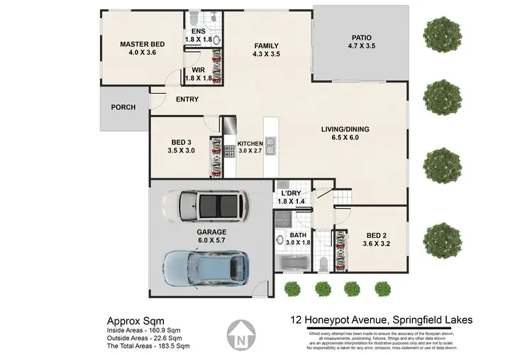 Floorplan of Homely house listing, 12 Honeypot Ave, Springfield Lakes QLD 4300