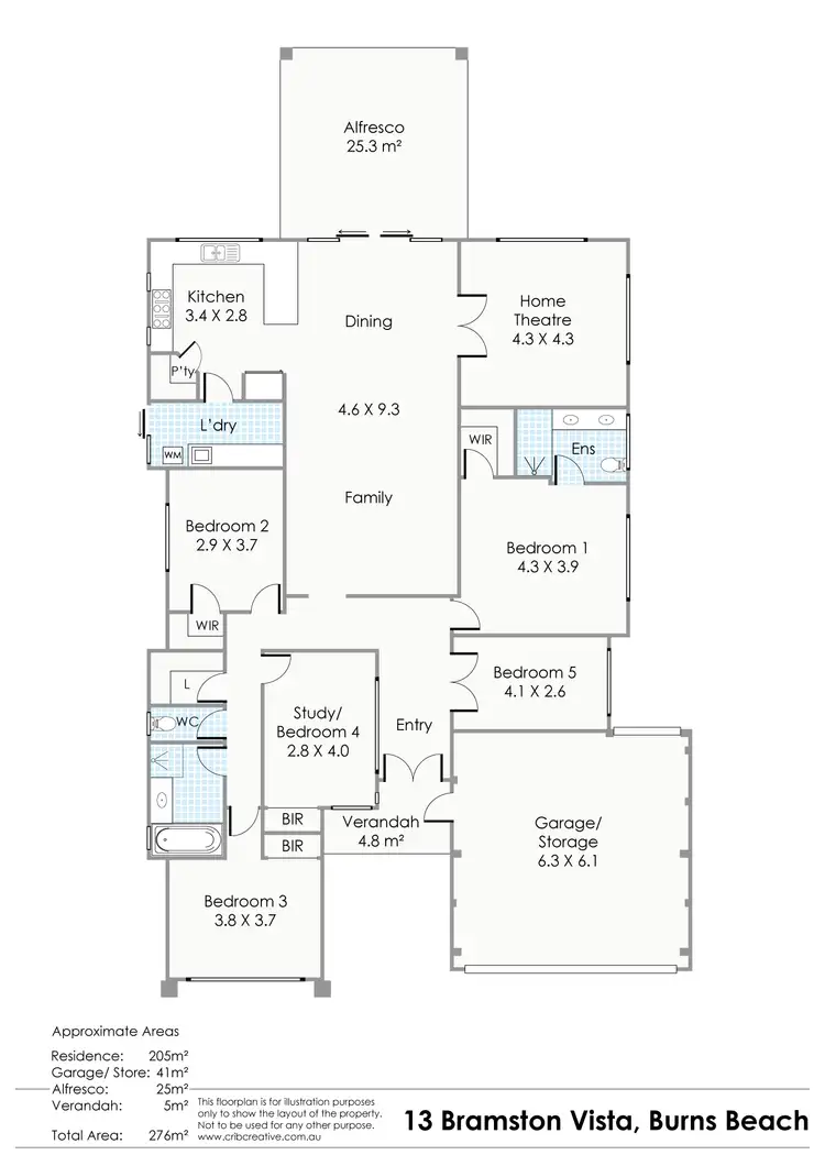 Floorplan of Homely house listing, 13 Bramston Vsta, Burns Beach WA 6028