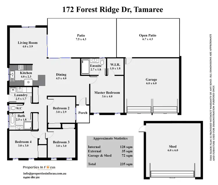 Floorplan of Homely house listing, 172 Forest Ridge Dr, Tamaree QLD 4570
