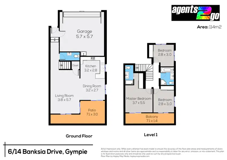 Floorplan of Homely unit listing, Unit 6/14 Banksia Dr, Gympie QLD 4570