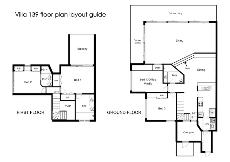Floorplan of Homely unit listing, Mirage Villa 139 Bougainvillea Way East, Port Douglas QLD 4877
