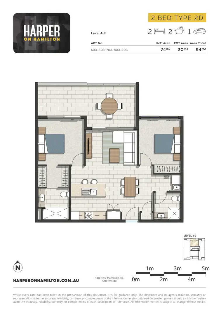 Floorplan of Homely unit listing, 903/440 Hamilton Rd, Chermside QLD 4032