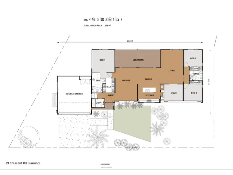 Floorplan of Homely house listing, 19 Crescent Rd, Eumundi QLD 4562