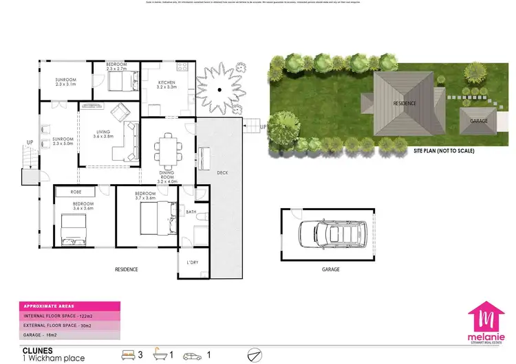 Floorplan of Homely house listing, 1 Wickham Pl, Clunes NSW 2480