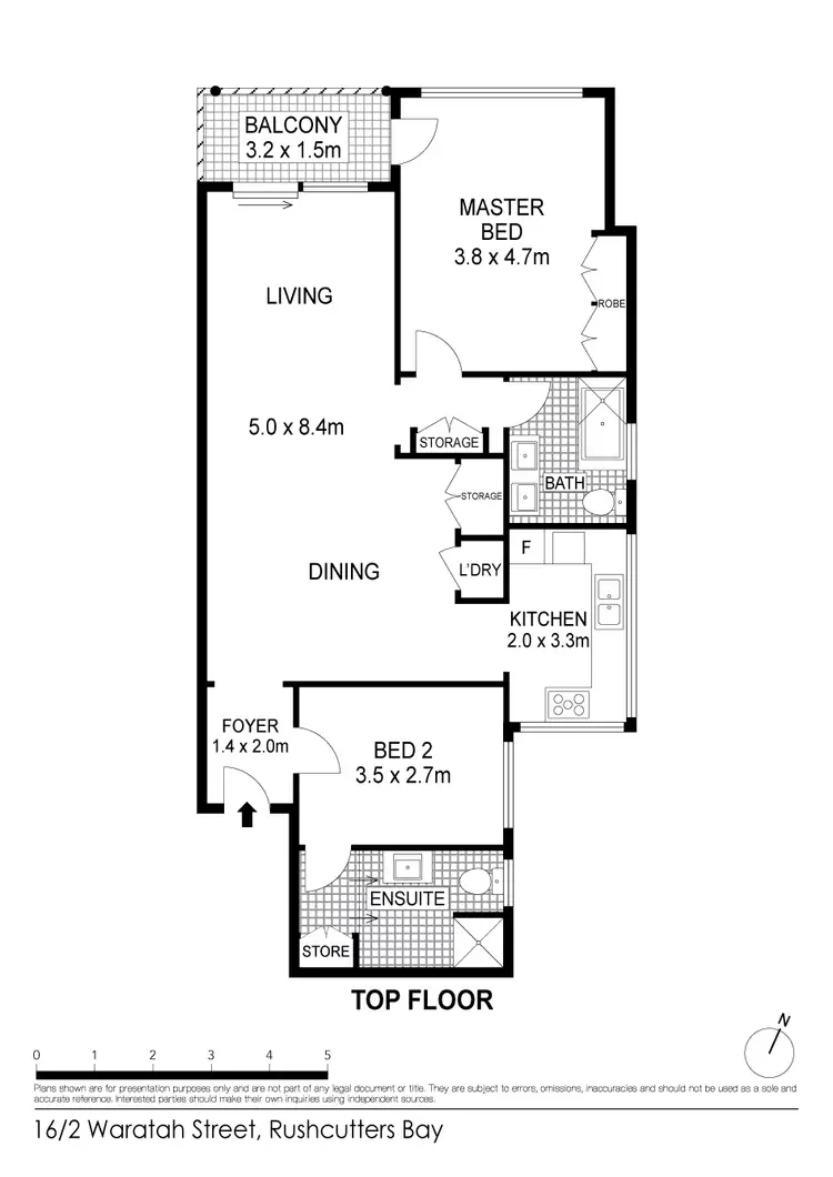 Floorplan of Homely apartment listing, Unit 16/2 Waratah St, Rushcutters Bay NSW 2011