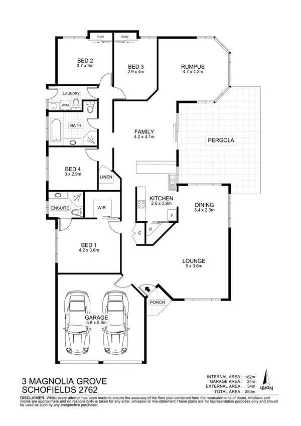 Floorplan of Homely house listing, 3 Magnolia Grove, Schofields NSW 2762