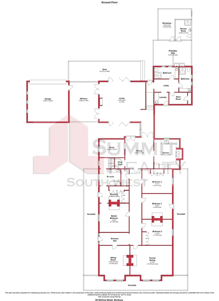 Floorplan of Homely house listing, 55 Stirling Street, Bunbury WA 6230