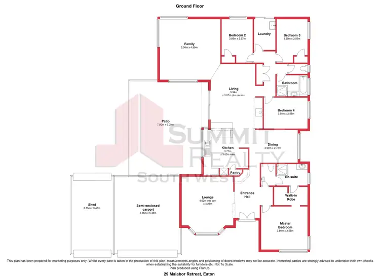 Floorplan of Homely house listing, 29 Malabor Retreat, Eaton WA 6232